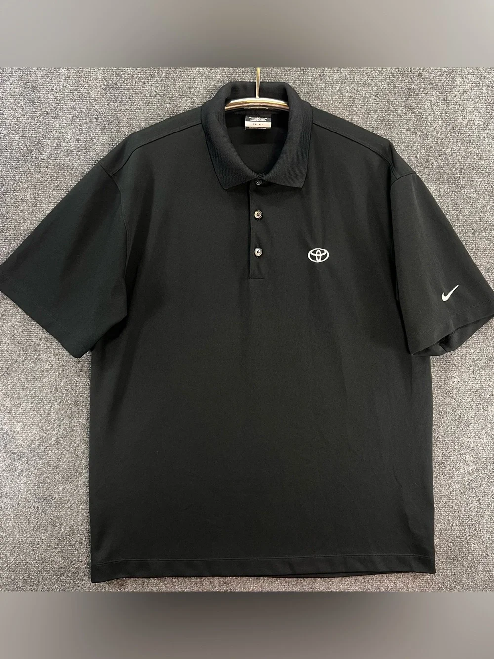 Nike Golf x Toyota Polo Shirt Mens Medium Black Dri-Fit Official Workwear Swoosh